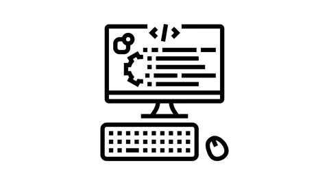 User-written software line icon animation 動画素材 224269298