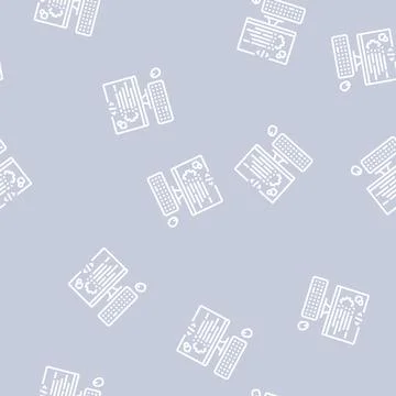 User-written software line seamless pattern Illustrazione stock