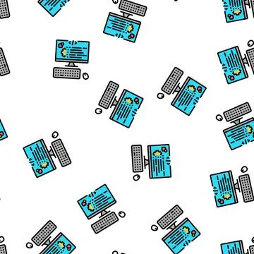 User-written software vector seamless pattern Stock Illustration
