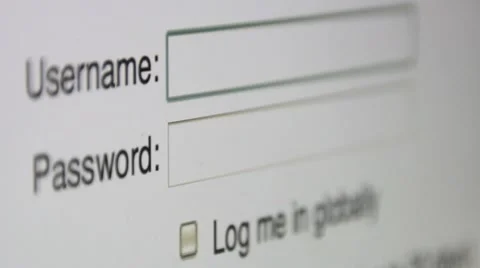 Username and Password entry Stock Footage 8511315