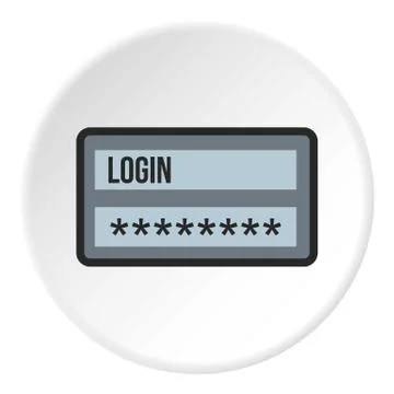 Username and password icon, flat style Stockillustratie