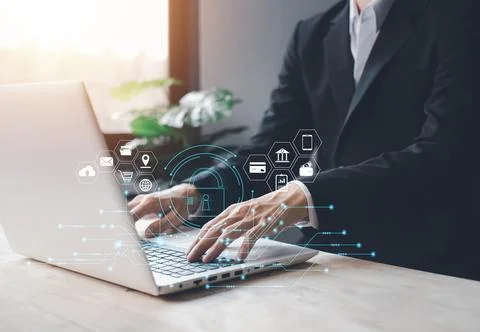 Username and password (Login) with biometric identification fingerprint sca.. Stock Photos