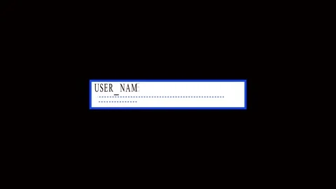 Username input field animation digital login screen cybersecurity data entr.. Stock Footage 321445299