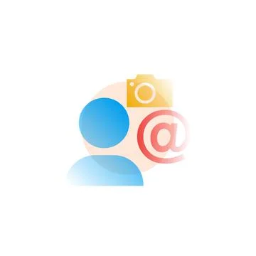 Username. Vector icon in gradient style. Editable illustration Stock Illustration