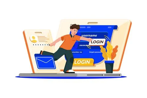 Users access emails from multiple devices. Stock Illustration
