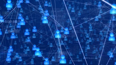 Users and communications. Video stock 68849108