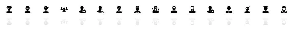 Users Avatar - Flat Vector Icons Stock Illustration
