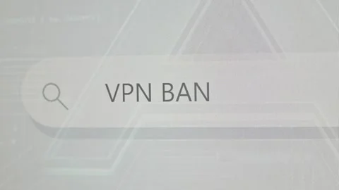 Users enter search queries related to VPN blocking. The sequences show keyword 库存影片 337551926