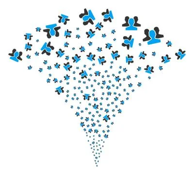 Users Fountain Stream Stock Illustration