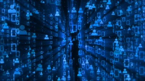 Users in global internet, profiles surfing worldwide. Digital technology Stock Footage 285151992