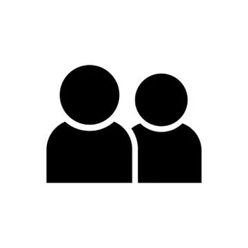 Users glyph icon Stock Illustration