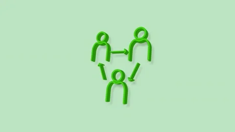 Users group 3d icon isolated on green background. Group of people icon. People Stock Footage 156896635