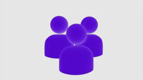 Users group icon Three people loop Animation video transparent background w.. Stock Footage 235271668