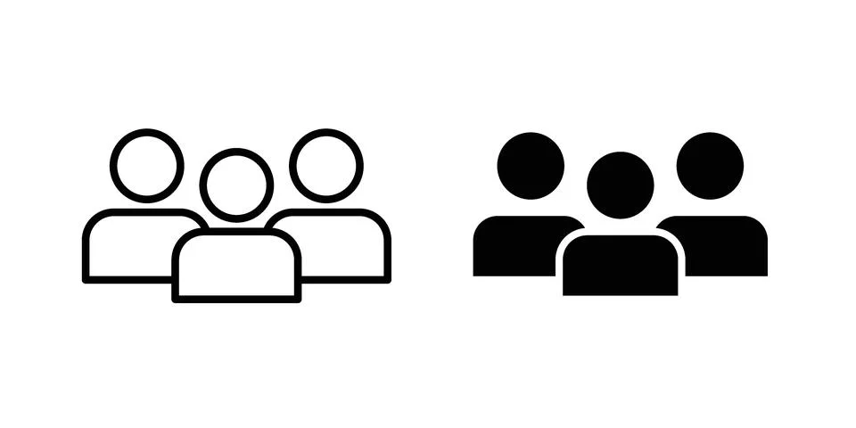 Users icon concept logo design collection Stock Illustration