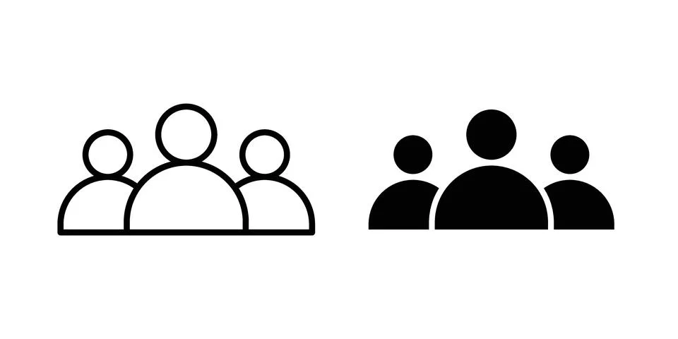 Users icon Illustration set. Vector Eps10 for apps Stock Illustration