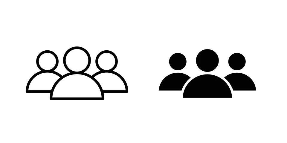 Users icon illustration vector, icon set for apps Stock Illustration