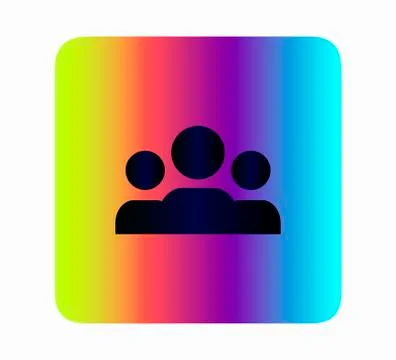 Users icon neon style Stock Illustration