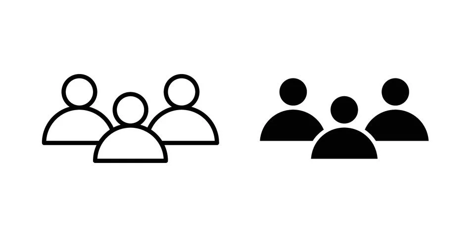 Users icon vector, illustration icon set Stock Illustration