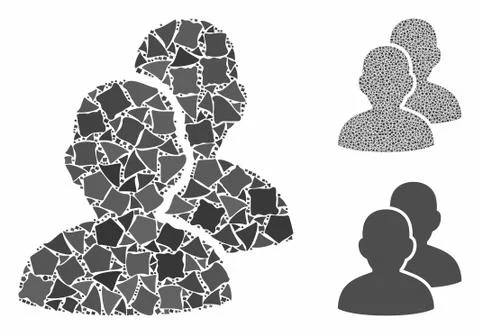 Users Mosaic Icon of Bumpy Parts Illustrazione stock