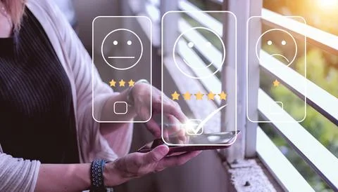 Users rate the service experience in the Concept Survey after using Stock Photos