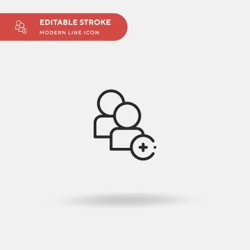 Users Simple vector icon. Illustration symbol design template for web mobile  Stock Illustration