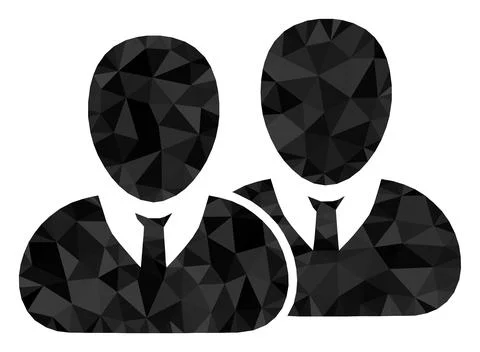 Users Triangle Filled Icon Stock Illustration