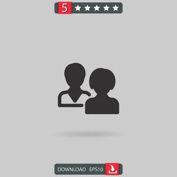 Users vector icon Stock Illustration