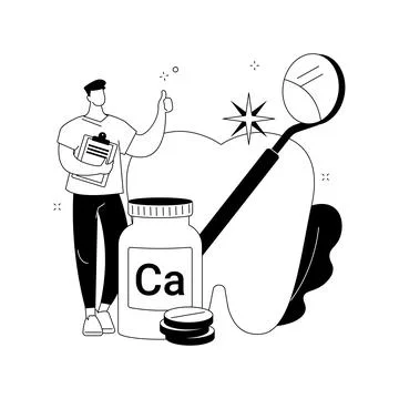 Uses of Calcium abstract concept vector illustration. Stock Illustration