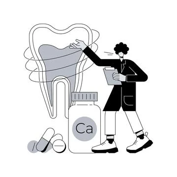 Uses of Calcium abstract concept vector illustration. Stock Illustration