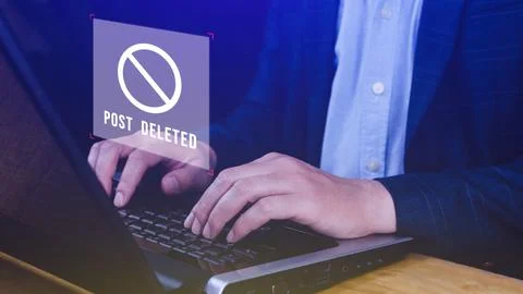 Uses a computer laptop touching social media on a virtual screen, but the p.. Stock Photos