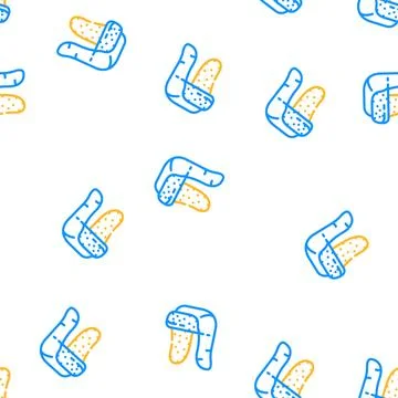 Ushanka hat vector seamless pattern Stock Illustration