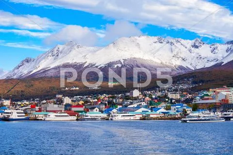 Ushuaia aerial view, Argentina Stock Photos