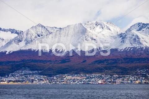 Ushuaia aerial view, Argentina Stock Photos