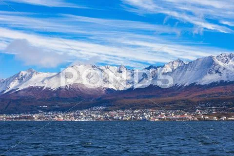 Ushuaia aerial view, Argentina Stock Photos