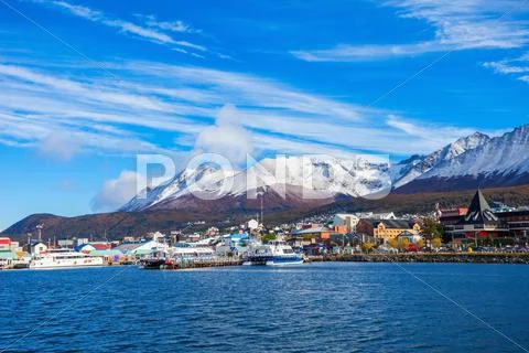 Ushuaia aerial view, Argentina Stock Photos