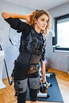 Using advanced fitness tech in EMS training Stock Photos