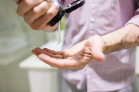 Using aftershave is important part of skin caring Stock Photos