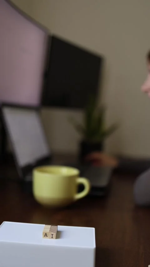 Using AI assistant for daily tasks Stock-Footage 337336774