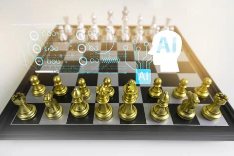 Using AI technology to analyze data and make investment and business strate.. Illustrazione stock