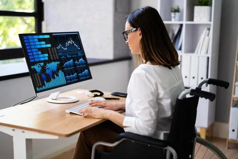 Using Analytics Data Tech On Computer Stock Photos