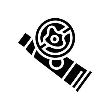 Using antibacterial toothpaste glyph icon vector illustration Stockillustratie