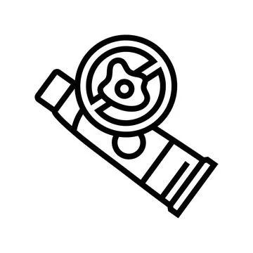 Using antibacterial toothpaste line icon vector illustration 스톡 일러스트