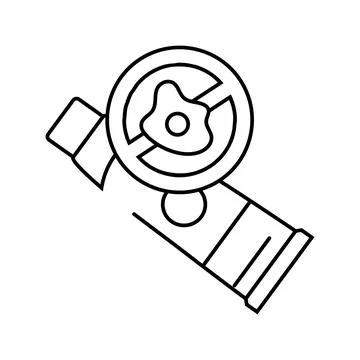 Using antibacterial toothpaste line icon vector illustration Ilustración de archivo