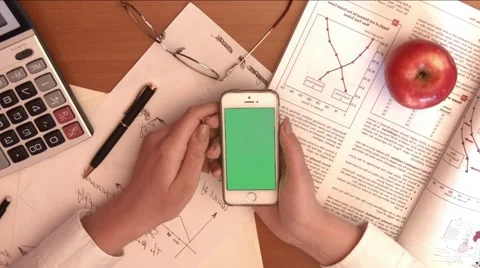 Using Application While Studying Stock Footage 48888964