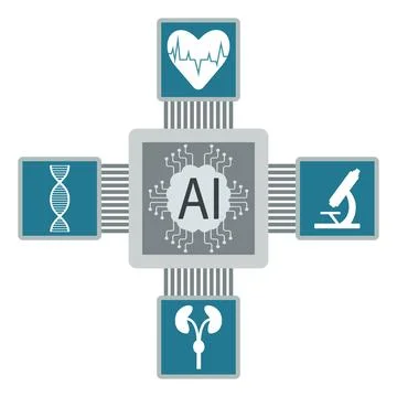 Using artificial intelligence in medicine for early diagnosis of diseases 스톡 일러스트