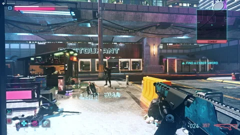 Using Assault Rifle Weapon To Eliminate Opponents In Fun Shooter Pc Game Stock Footage 263901465