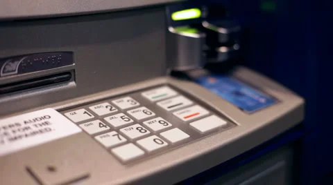 Using Automatic Teller to get Money Video stock 1001459