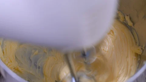 Using a butter beat machine Stock Footage 128181738