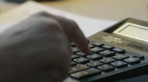 Using Calculator Stock Footage 49540133