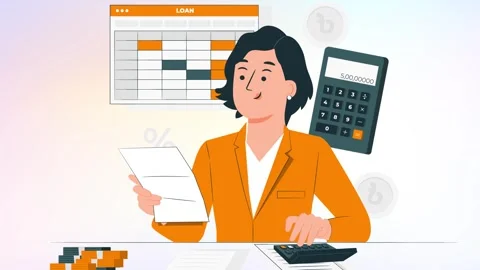 Using Calculator for Math Calculation Animation Video Stock Footage 301420499